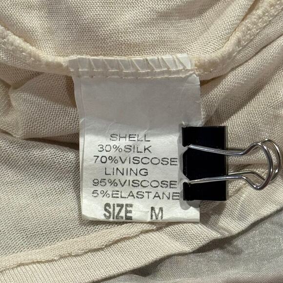 Angela Moda Top Silk Embroidered Floral Cottage Romantic Boho Italy Ivory Medium - Picture 4 of 8